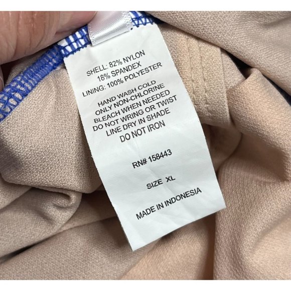 Aqua Couture Purple Color Block 1 Piece Swimsuit - XL - Picture 8 of 10